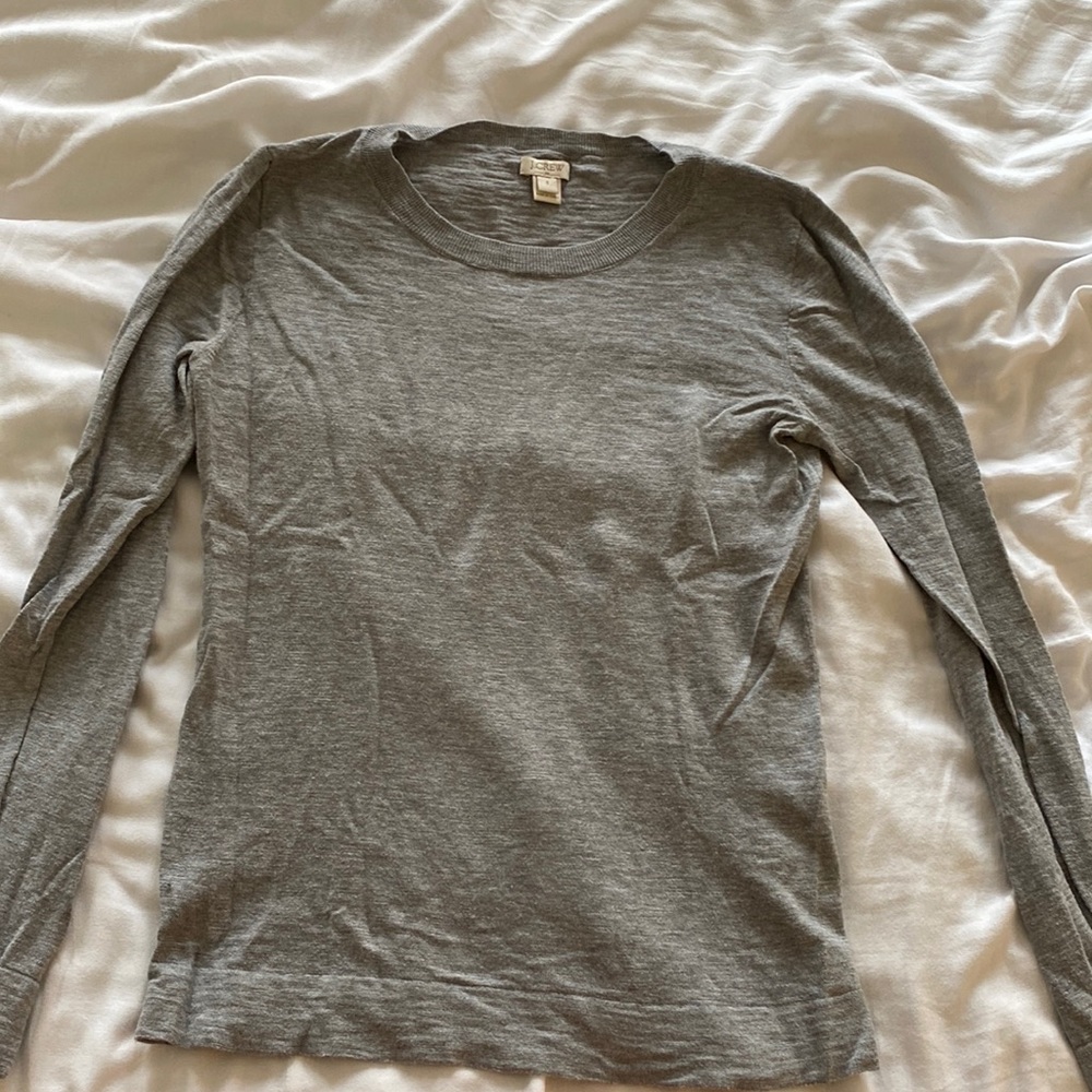 J crew crew neck sweater grey. Worn once.